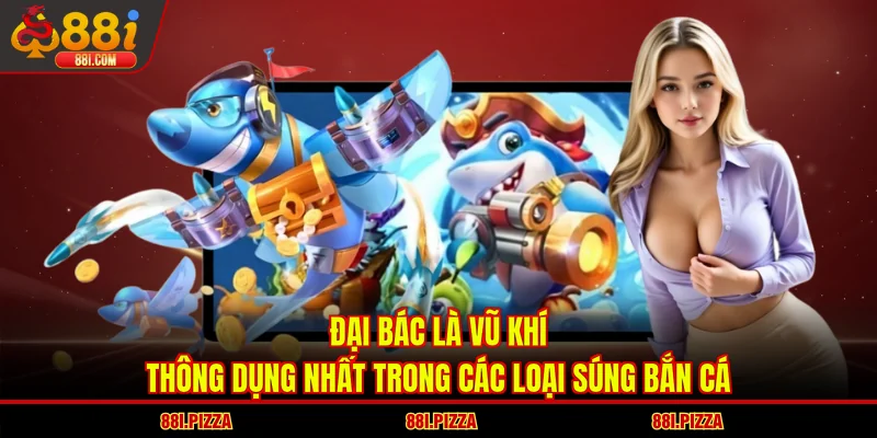 Đại bác là vũ khí thông dụng nhất trong các loại súng bắn cá
